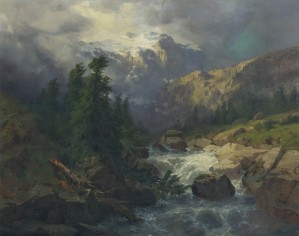 River on a stormy day